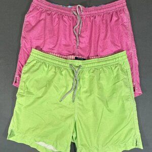 Men's Bundle of 2 Green/Pink Shorts Size XL Micheal's Swim Trunks